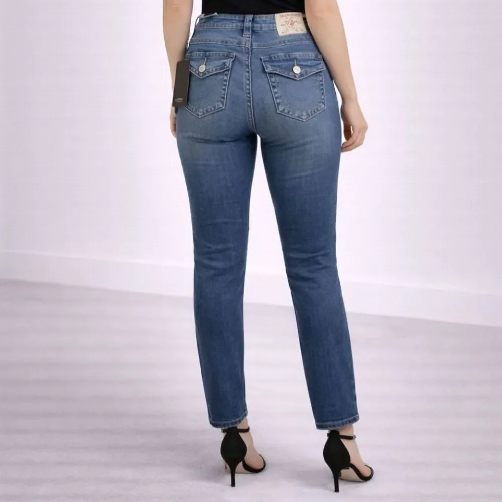 True Religion Stella Mid Rise Skinny Jeans In Humm 25
